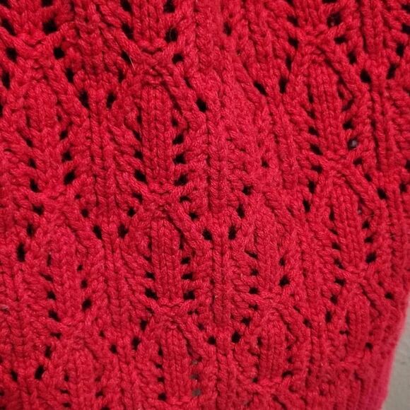 Vintage Trafashion M/L Knit Sweater Pink Made In USA Off Shoulder Style Warm 80s - Picture 3 of 5